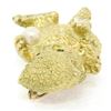 Image 6 : LARGE Detailed Textured 18K Gold Pearl & Emerald Playful Kitten Cat Brooch Pin