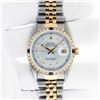 Image 3 : Rolex Mens 2 Tone Silver & Sapphire Diamond 36MM Datejust Oyster Perpetual Wrist