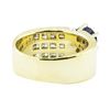 Image 3 : 3.45 ctw Round Brilliant Blue Sapphire And Diamond Ring - 18KT Yellow Gold
