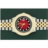 Image 3 : Rolex Mens 2 Tone Red Vignette String VS 3 ctw Channel Set Diamond Datejust Wris