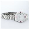 Image 4 : Rolex Ladies 26 Quickset Datejust MOP String Diamond Lugs And Ruby Datejust