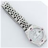 Image 7 : Rolex Ladies 26 Quickset Datejust MOP String Diamond Lugs And Ruby Datejust