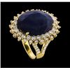 Image 4 : 19.72 ctw Sapphire and Diamond Ring - 14KT Yellow Gold