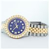 Image 4 : Rolex Mens 2 Tone Blue VS 4 ctw Beadset Diamond Datejust Wristwatch with Rolex B