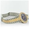 Image 6 : Rolex Mens 2 Tone Blue VS 4 ctw Beadset Diamond Datejust Wristwatch with Rolex B