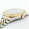 Image 7 : Rolex Mens 2 Tone Blue VS 4 ctw Beadset Diamond Datejust Wristwatch with Rolex B