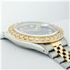 Image 9 : Rolex Mens 2 Tone Blue VS 4 ctw Beadset Diamond Datejust Wristwatch with Rolex B