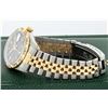 Image 6 : Rolex Mens 2 Tone Black Index Pyramid Diamond Bezel Datejust Wristwatch With Rol
