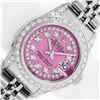Image 1 : Rolex Ladies Stainless Steel 26MM Pink String Diamond Lugs Datejust Wristwatch W