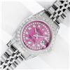 Image 2 : Rolex Ladies Stainless Steel 26MM Pink String Diamond Lugs Datejust Wristwatch W