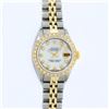 Image 2 : Rolex Ladies 2 Tone MOP Diamond Oyster Perpetual Datejust Wristwatch