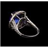 Image 3 : 14KT White Gold 5.56 ctw Tanzanite and Diamond Ring