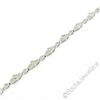 Image 3 : 18kt White Gold 1.80 ctw Princess and Round Cut Diamond Fancy Link Chain Bracele