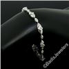 Image 6 : 18kt White Gold 1.80 ctw Princess and Round Cut Diamond Fancy Link Chain Bracele