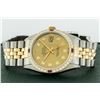 Image 5 : Rolex Mens 2 Tone Champagne Diamond & Ruby 36MM Datejust Wriswatch Oyster Perpet