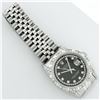 Image 6 : Rolex Mens Stainless Steel Black Diamond Lugs & Pyramid Bezel Datejust Wristwatc