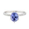 Image 2 : 2.24 ctw Sapphire and Diamond Ring - 14KT White Gold