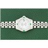 Image 4 : Rolex Ladies Stainless Steel Mother Of Pearl Diamond Emerald 26MM Datejust Wrist