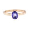 Image 2 : 0.98 ctw Blue Sapphire Ring - 18KT Rose Gold