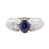 Image 2 : 2.81 ctw Sapphire And Diamond Ring - 18KT White Gold