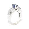 Image 4 : 2.81 ctw Sapphire And Diamond Ring - 18KT White Gold