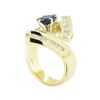 Image 4 : 3.16 ctw Oval Brilliant Blue Sapphire And Diamond Ring - 14KT Yellow Gold