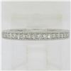Image 2 : NEW 14k White Gold 0.17 ctw Round F VS1 Diamond Milgrain Etched Wedding Band Rin