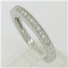 Image 3 : NEW 14k White Gold 0.17 ctw Round F VS1 Diamond Milgrain Etched Wedding Band Rin