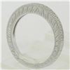 Image 6 : NEW 14k White Gold 0.17 ctw Round F VS1 Diamond Milgrain Etched Wedding Band Rin