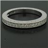 Image 9 : NEW 14k White Gold 0.17 ctw Round F VS1 Diamond Milgrain Etched Wedding Band Rin