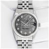 Image 3 : Rolex Mens Stainless Steel Meteorite Diamond 36MM Oyster Perpetual Datejust Wris