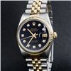 Image 1 : Rolex Mens 2 Tone Black Diamond 36MM Oyster Perpetual Datejust Wristwatch