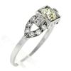 Image 3 : Antique Art Deco Platinum 1.03 ctw European Cut Diamond Buckle Engagement Ring
