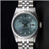 Image 2 : Rolex Mens Stainless Steel Ice Blue Diamond Oyster Perpetual 36MM Datejust Wrist