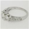 Image 3 : 14k White Gold 1.50 ctw Oval 3 Stone Diamond Promise Engagement Ring w/ Accents
