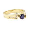 Image 1 : 1.00 ctw Blue Sapphire and Diamond Ring - 14KT Yellow Gold