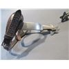 Image 2 : Marked Star Steel Silver Buermann Spurs- Etched- .8" Bands- 1.75" Arrow Shanks- 5 Point Rowels- Stra