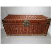 Image 2 : Wicker Trunk With Lid- Some Wear- 12.5"H X 28"W X 12"D