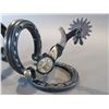 Image 2 : Overlaid Spur And Horshoe Book Ends- 5" X 5"