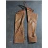 Image 1 : Like New MM Custom Saddles Winnemucca NV Shotgun Chaps- Tooled Yoke- Fringed 42" Belt With Lots Of A