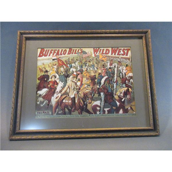 Buffalo Bills Wild West Poster- "The Maze"- 18" X 14"