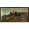 Image 2 : ALONZO VICTOR LEWIS BUFFALO HUNT PAINTING
