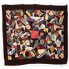 Image 1 : ANTIQUE CRAZY QUILT HAND-STITCHED