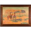 Image 1 : JOE KNOWLES OIL PAINTING INDIANS WESTERN