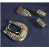 Image 1 : STERLING AND GOLD BUCKLE SET