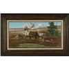 Image 1 : OIL PAINTING HAYDEN LAMBSON WOLVES HUNTING CARIBOU