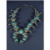 Image 1 : BISBEE TURQUOISE SQUASH BLOSSOM NECKLACE