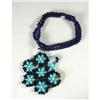 Image 1 : COBALT TRADE BEADS FLORAL