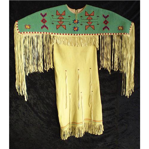 SIOUX FULLY BEADED BUCKSKIN DRESS