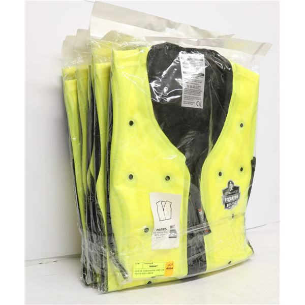 LOT OF 9 ERGODYNE DRY COOLING VESTS SIZE LARGE